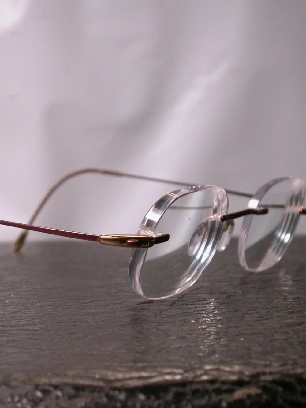 Silhouette Titan Frameless Pink and Gold Eyeglasses Made in Austria